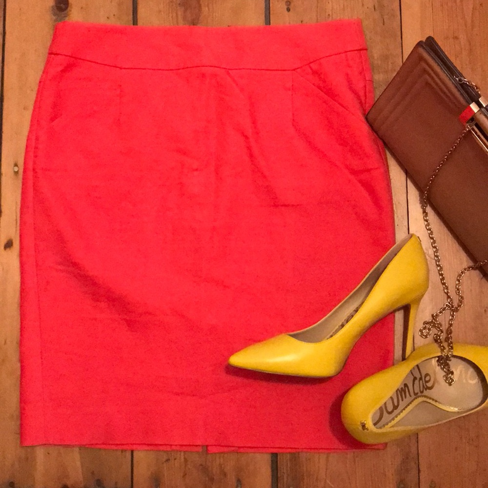 J Crew Women’s Tangerine Pencil Skirt Size 6
